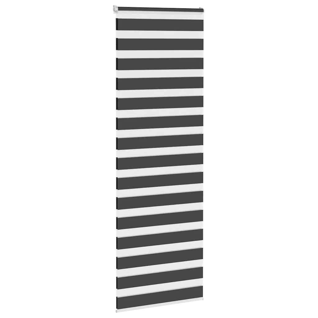 Vidaxl Zebra Roller Blind 80x200 cm Szerokość pyłu 75,9 cm Czarna