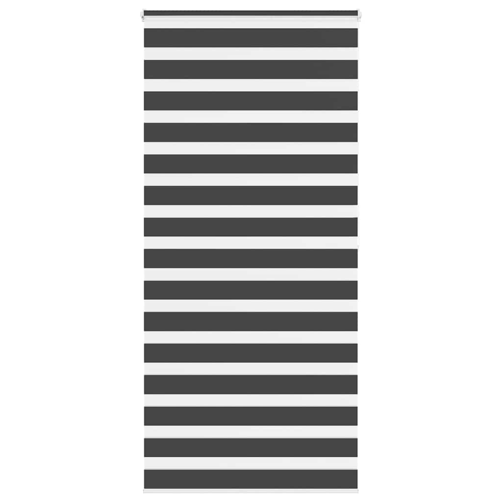 VidaXL store enrouleur zèbre 105x200 cm largeur de tissu 100,9 cm noir