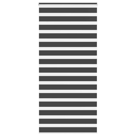 VidaXL store enrouleur zèbre 105x200 cm largeur de tissu 100,9 cm noir
