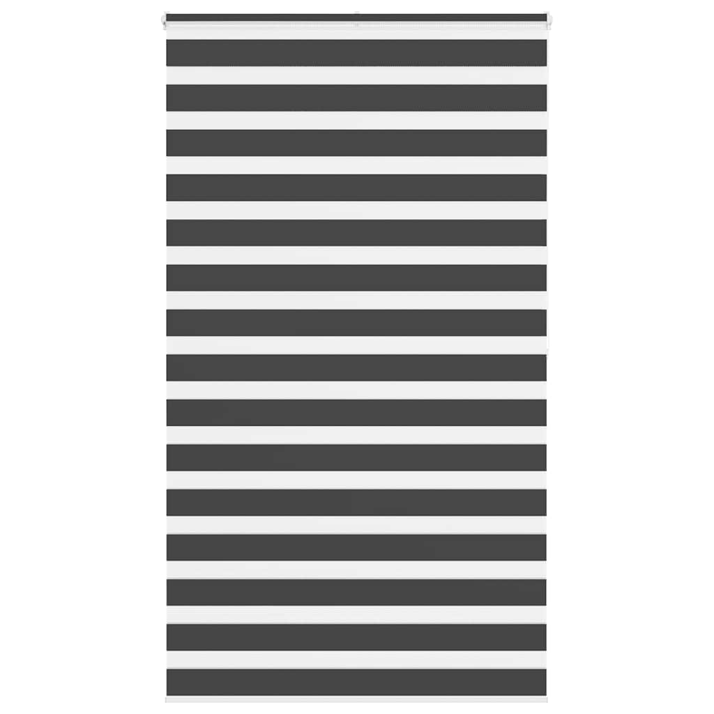 VidaXL store enrouleur zèbre 120x200 cm largeur de tissu 115,9 cm noir