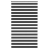 VidaXL store enrouleur zèbre 125x200 cm largeur de tissu 120,9 cm noir