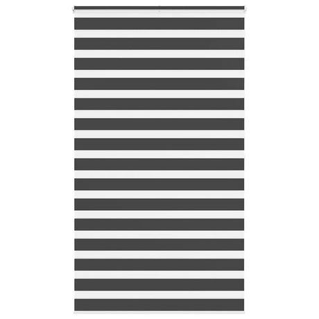 VidaXL store enrouleur zèbre 125x200 cm largeur de tissu 120,9 cm noir