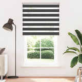 VidaXL store enrouleur zèbre 125x200 cm largeur de tissu 120,9 cm noir