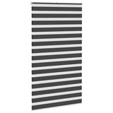 VidaXL store enrouleur zèbre 125x200 cm largeur de tissu 120,9 cm noir