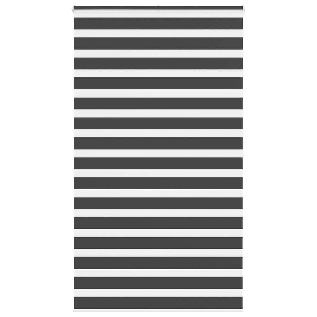VidaXL store enrouleur zèbre 135x200 cm largeur de tissu 130,9 cm noir