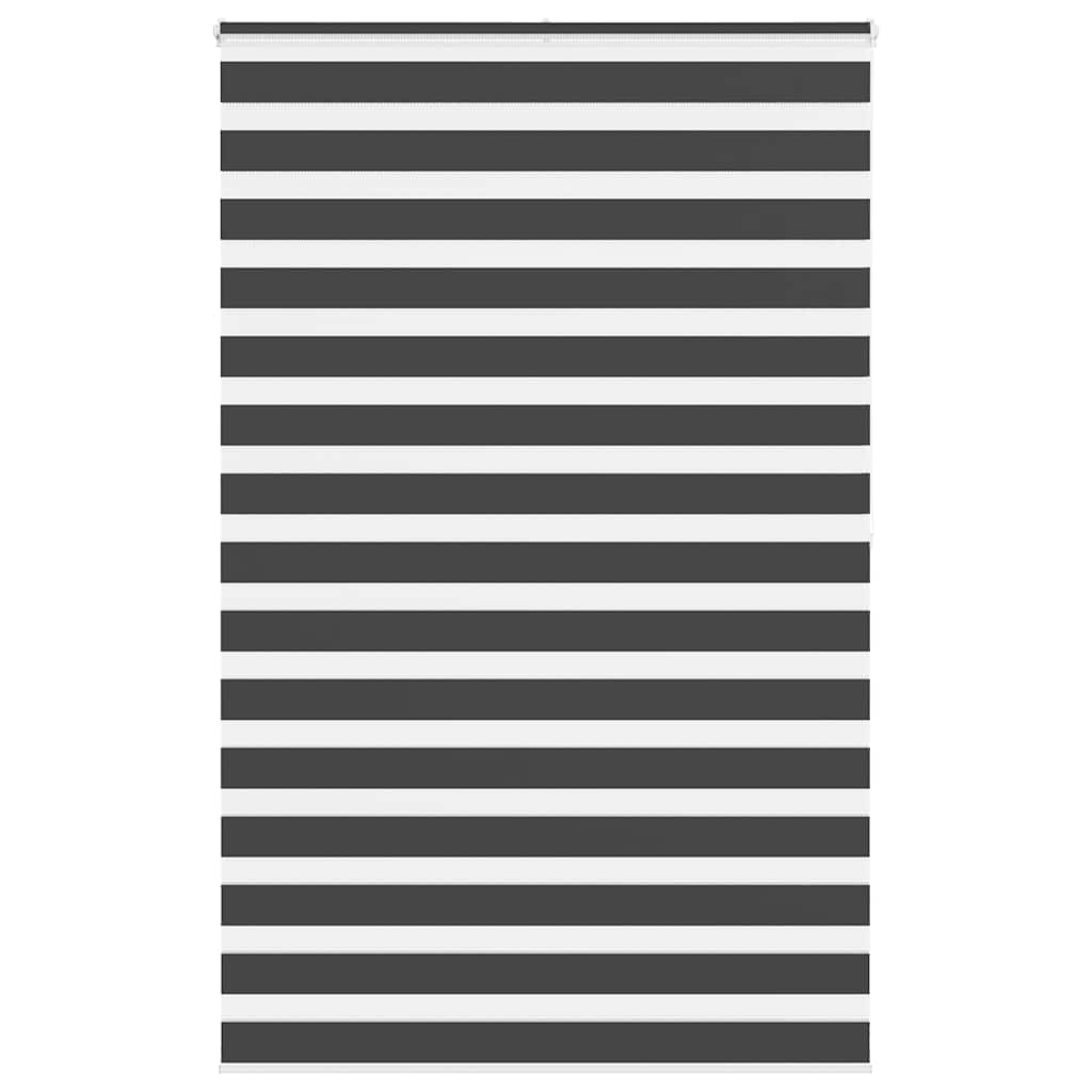 VidaXL store enrouleur zèbre 150x200 cm largeur de tissu 145,9 cm noir