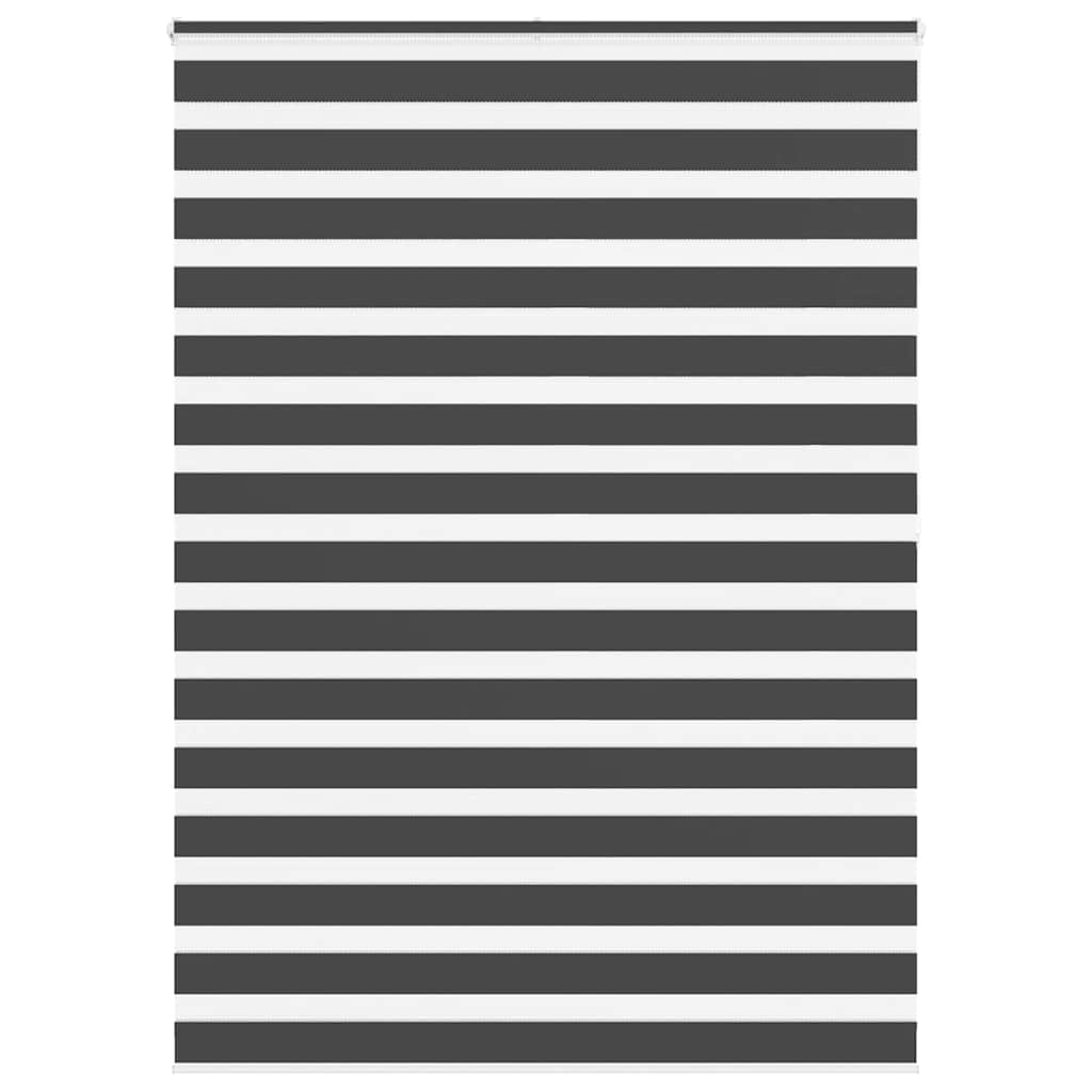VidaXL store enrouleur zèbre 165x200 cm largeur de tissu 160,9 cm noir