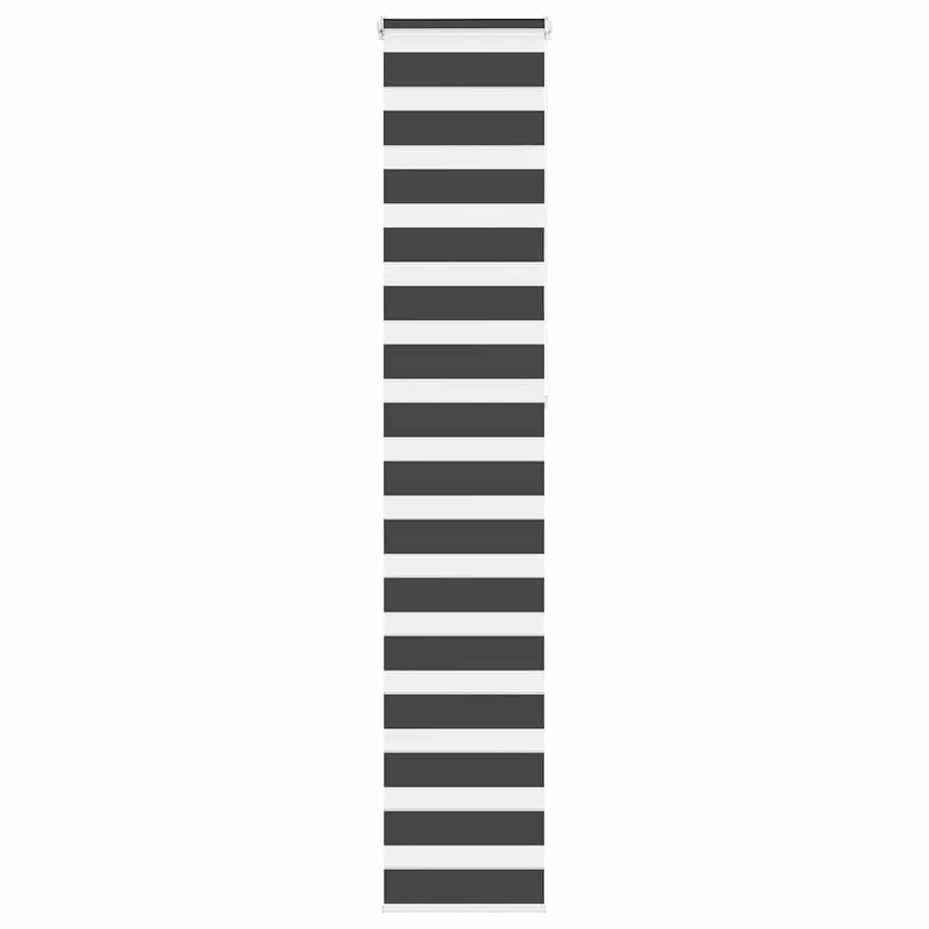 VidaXL store enrouleur zèbre 45x230 cm largeur de tissu 40,9 cm noir