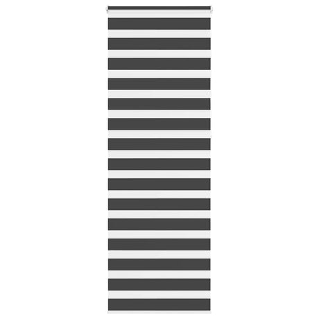 VidaXL store enrouleur zèbre 75x230 cm largeur de tissu 70,9 cm noir