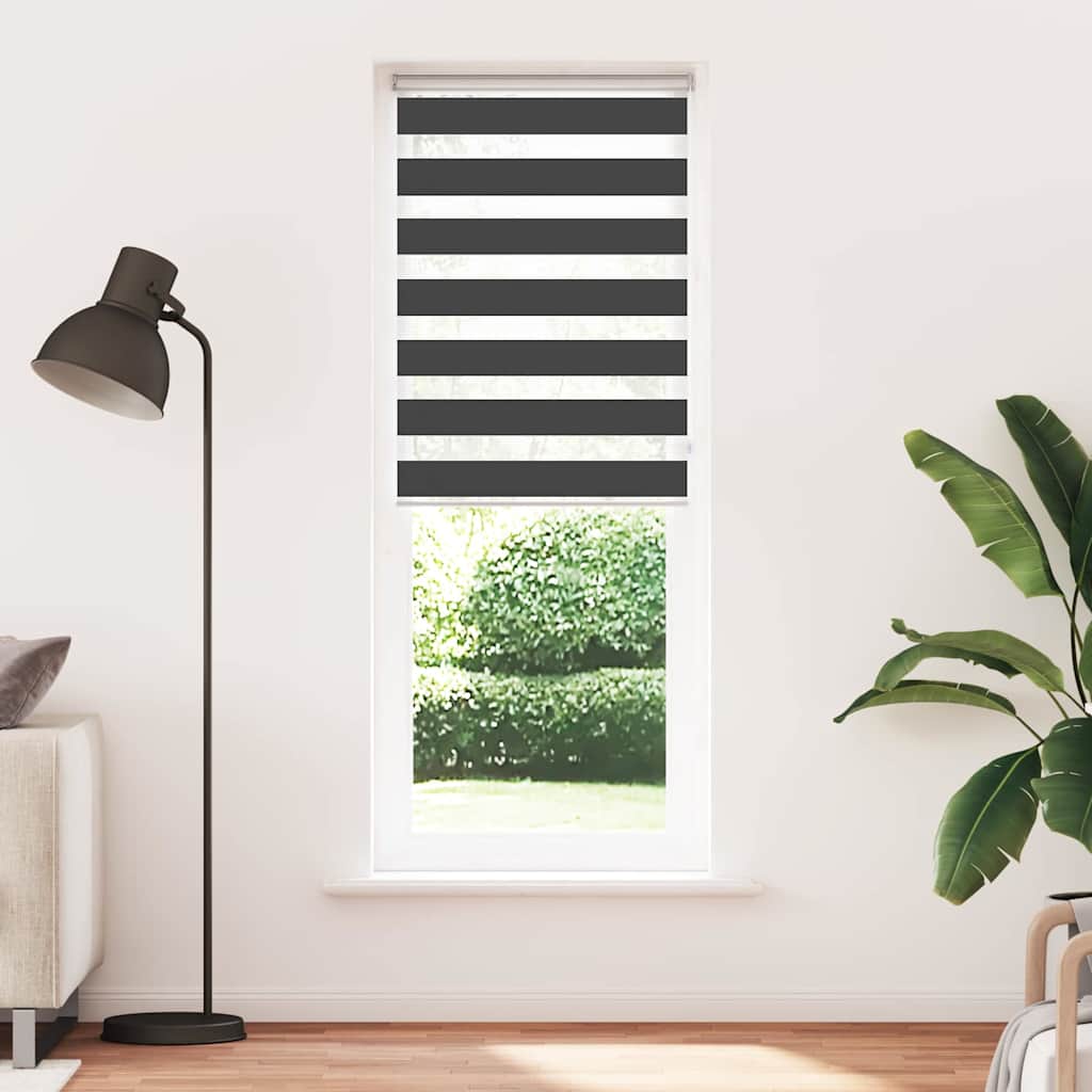 Vidaxx store enrouleur zèbre 85x230 cm largeur de tissu 80,9 cm noir