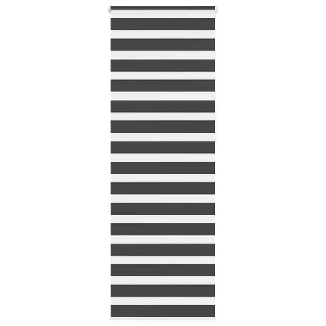 VidaXL store enrouleur zèbre 90x230 cm largeur de tissu 85,9 cm noir