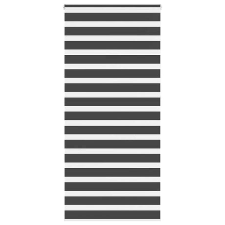 VidaXL store enrouleur zèbre 110x230 cm largeur de tissu 105,9 cm noir