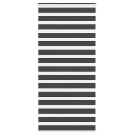 VidaXL store enrouleur zèbre 115x230 cm largeur de tissu 110,9 cm noir