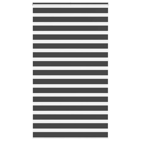VidaXL store enrouleur zèbre 125x230 cm largeur de tissu 120,9 cm noir