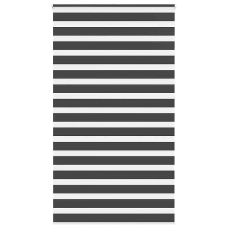 VidaXL store enrouleur zèbre 130x230 cm largeur de tissu 125,9 cm noir