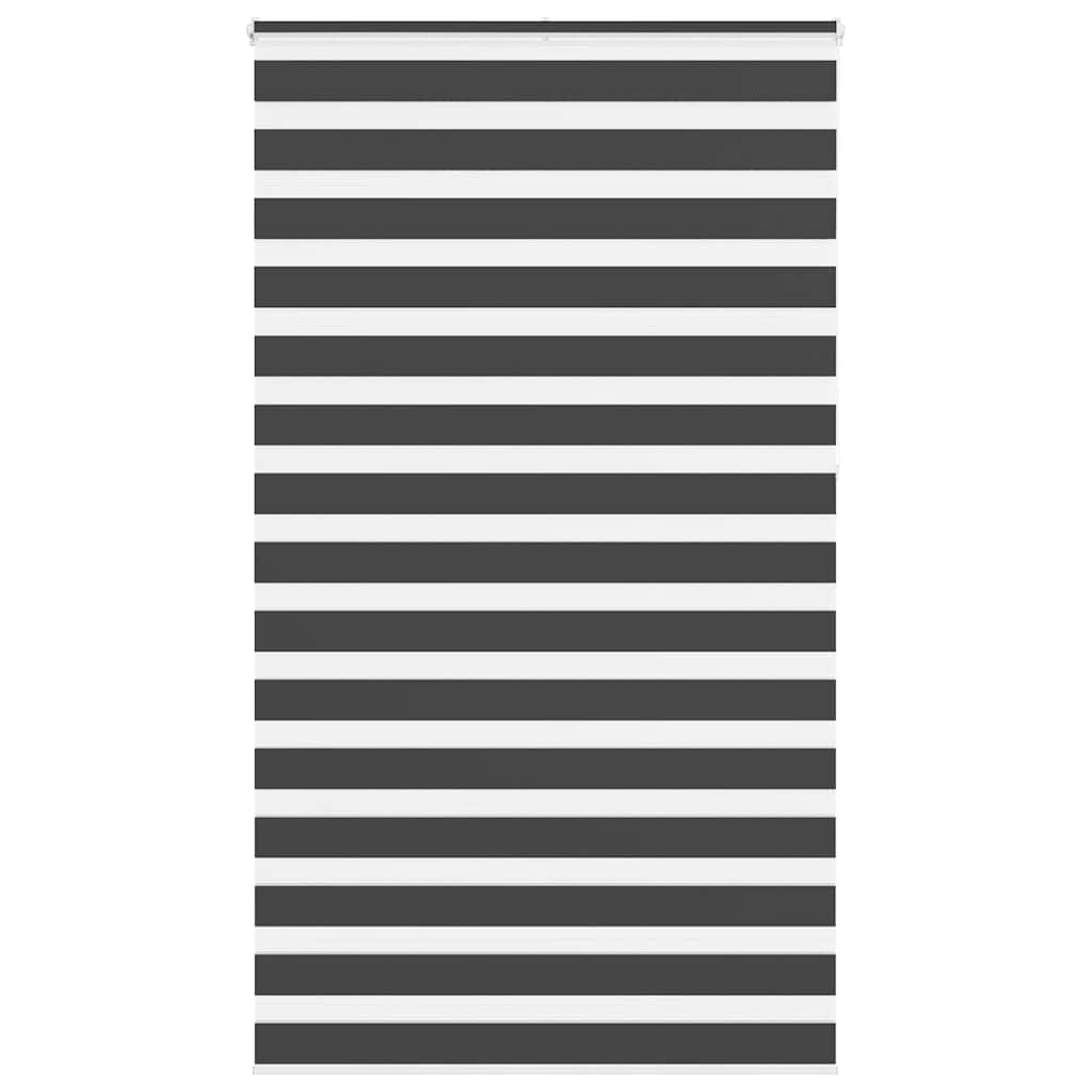 VidaXL store enrouleur zèbre 135x230 cm largeur de tissu 130,9 cm noir