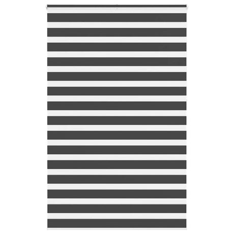 VidaXL store enrouleur zèbre 145x230 cm largeur de tissu 140,9 cm noir