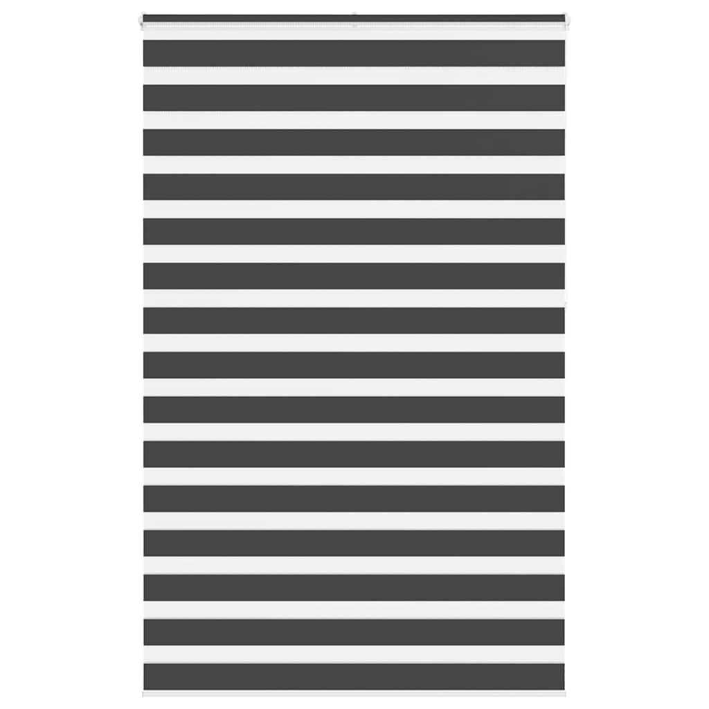 VidaXL store enrouleur zèbre 150x230 cm largeur de tissu 145,9 cm noir