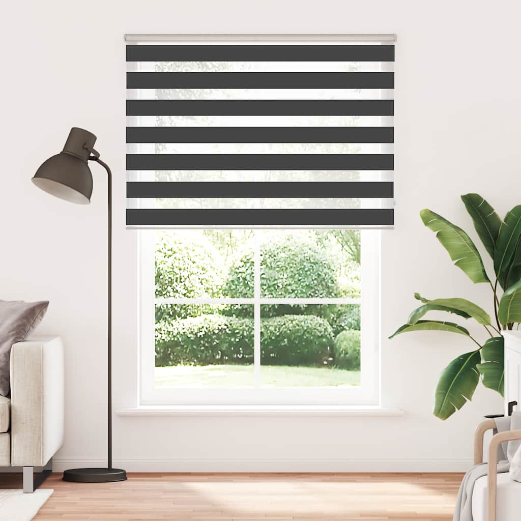 Vidaxl Zebra Roller Blind 160x230 CM Szerokość tkaniny 155,9 cm Czarna