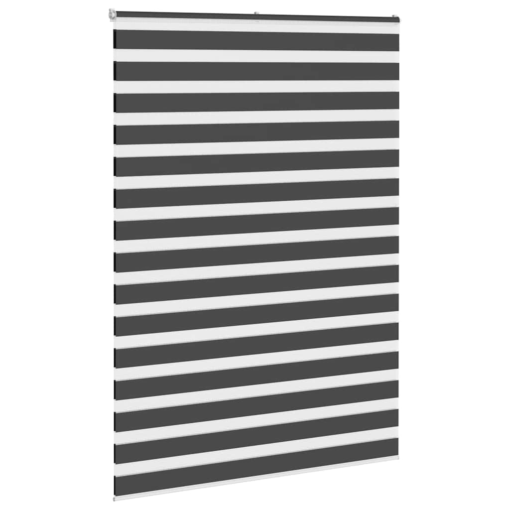 Vidaxl Zebra Roller Blind 160x230 CM Szerokość tkaniny 155,9 cm Czarna