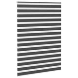 Vidaxl Zebra Roller Blind 160x230 CM Fabric Ancho de 155.9 cm Negro