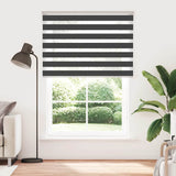 VidaXL store enrouleur zèbre 165x230 cm largeur de tissu 160,9 cm noir