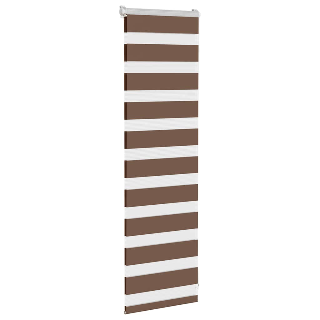 Vidaxl Zebra roller blind 40x100 cm dust width 35.9 cm polyester brown