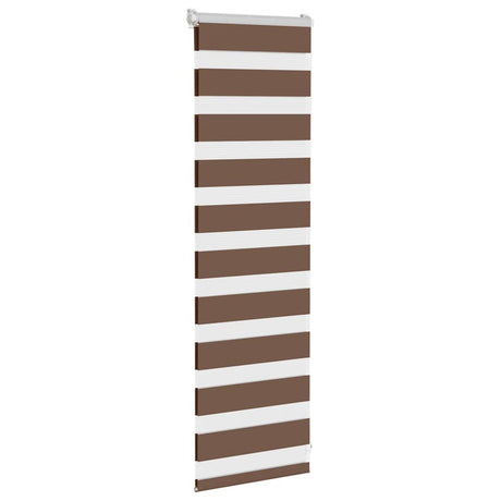 Vidaxx store enrouleur zèbre 40x100 cm largeur de tissu 35,9 cm polyester marron