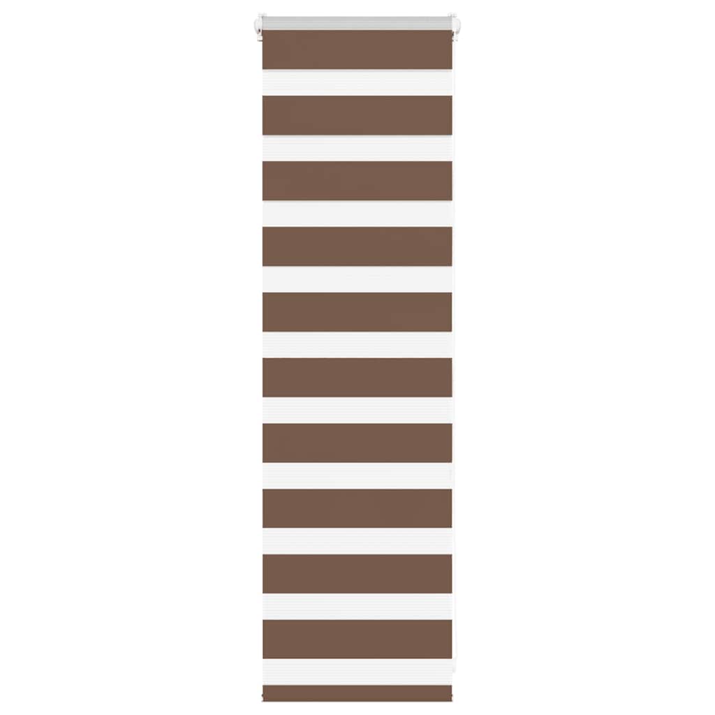 Vidaxx store enrouleur zèbre 40x100 cm largeur de tissu 35,9 cm polyester marron