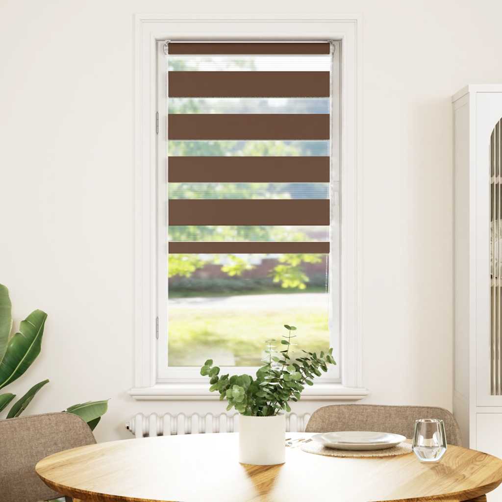 Vidaxx store enrouleur zèbre 60x100 cm largeur de tissu 55,9 cm polyester marron