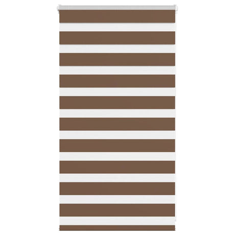 Vidaxx store enrouleur zèbre 75x100 cm largeur de tissu 70,9 cm polyester marron
