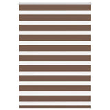 VidaXL store enrouleur zèbre 115x100 cm largeur du tissu 110,9 cm polyester marron
