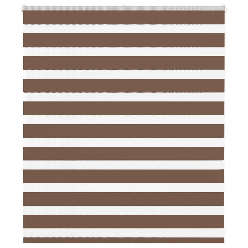 Vidaxl Zebra roller blind 125x100 cm Fabric width 120.9 cm polyester brown