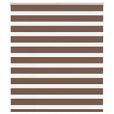 VidaXL store enrouleur zèbre 125x100 cm largeur du tissu 120,9 cm polyester marron