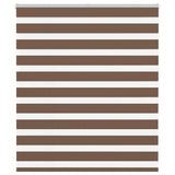 VidaXL store enrouleur zèbre 130x100 cm largeur du tissu 125,9 cm polyester marron