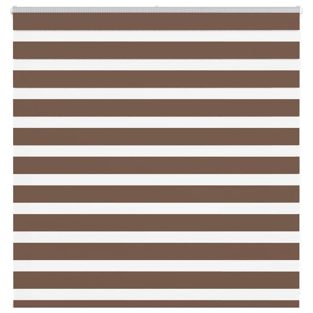 VidaXL store enrouleur zèbre 140x100 cm largeur du tissu 135,9 cm polyester marron
