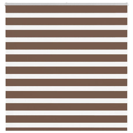 VidaXL store enrouleur zèbre 140x100 cm largeur du tissu 135,9 cm polyester marron