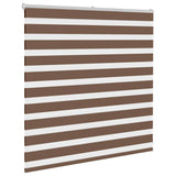 Vidaxl Zebra Roller Blind 145x100 cm Støvbredde 140,9 cm polyesterbrun