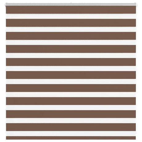 VidaXL store enrouleur zèbre 150x100 cm largeur de tissu 145,9 cm polyester marron