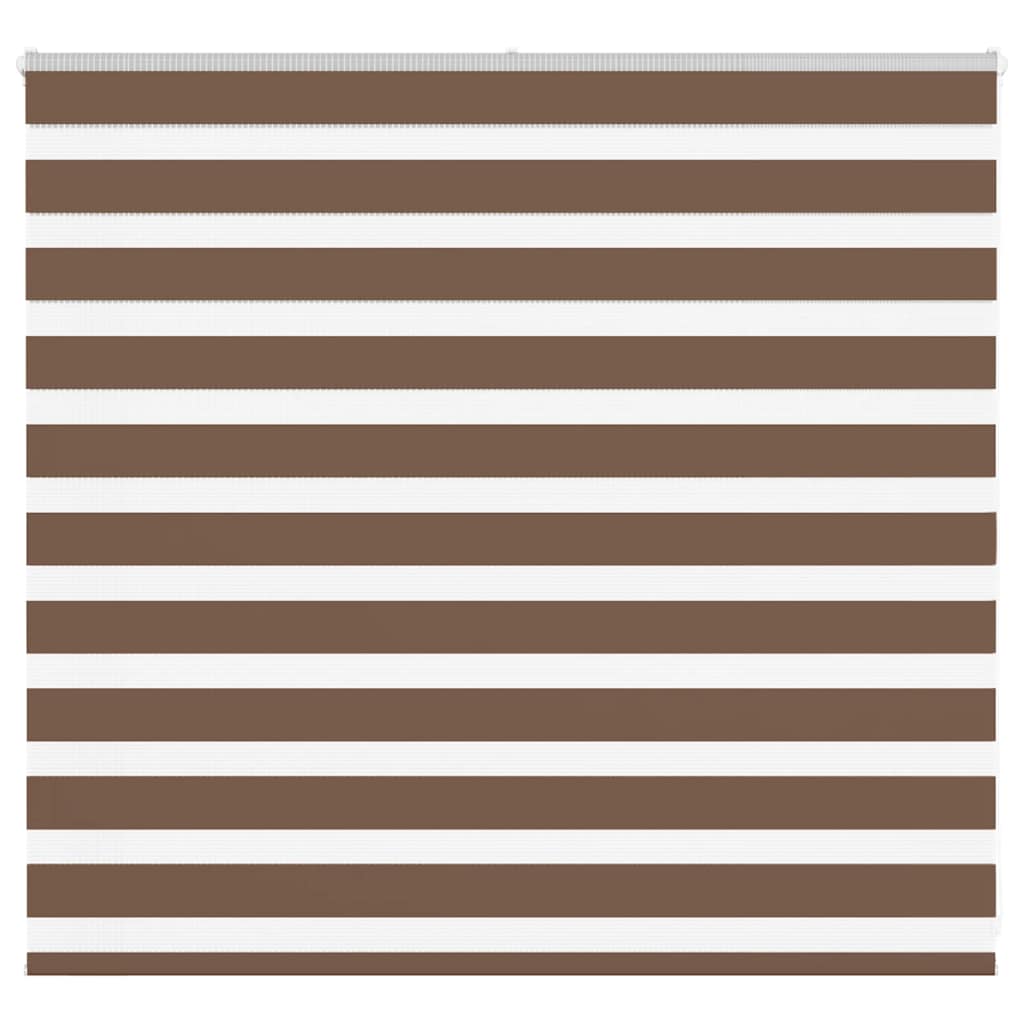 VidaXL store enrouleur zèbre 155x100 cm largeur de tissu 150,9 cm polyester marron