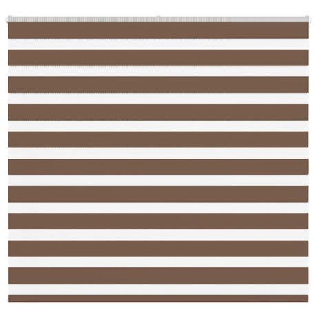 VidaXL store enrouleur zèbre 155x100 cm largeur de tissu 150,9 cm polyester marron