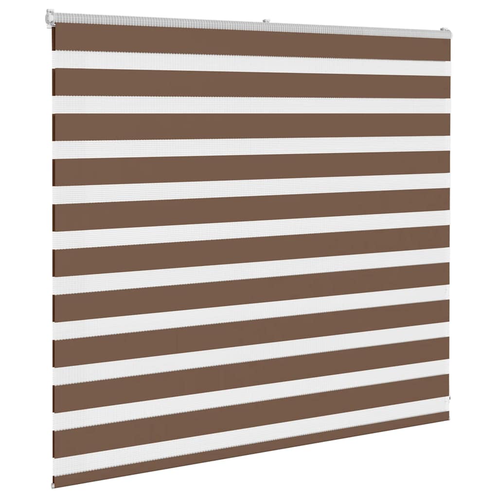 Vidaxl Zebra Roller Blind 155x100 cm Støvbredde 150,9 cm polyesterbrun