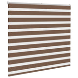 Vidaxl Zebra Roller Blind 155x100 cm Ancho de polvo de 150,9 cm de poliéster marrón