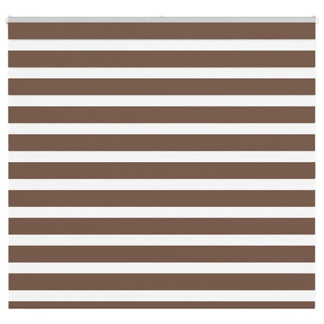 VidaXL store enrouleur zèbre 165x100 cm largeur du tissu 160,9 cm polyester marron