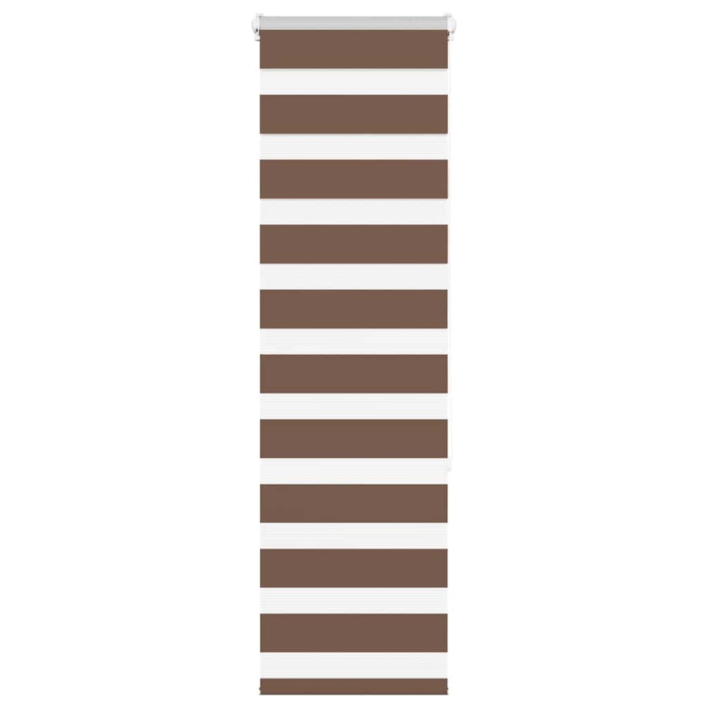 VidaXL store enrouleur zèbre 40x150 cm largeur de tissu 35,9 cm polyester marron
