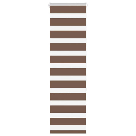 VidaXL store enrouleur zèbre 40x150 cm largeur de tissu 35,9 cm polyester marron