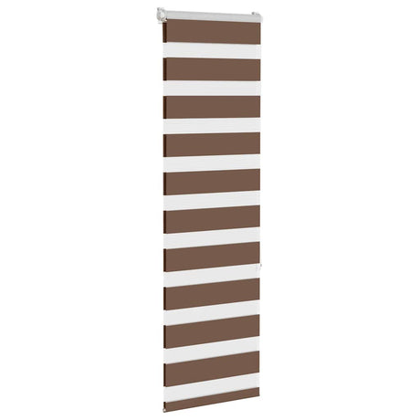 VidaXL store enrouleur zèbre 40x150 cm largeur de tissu 35,9 cm polyester marron