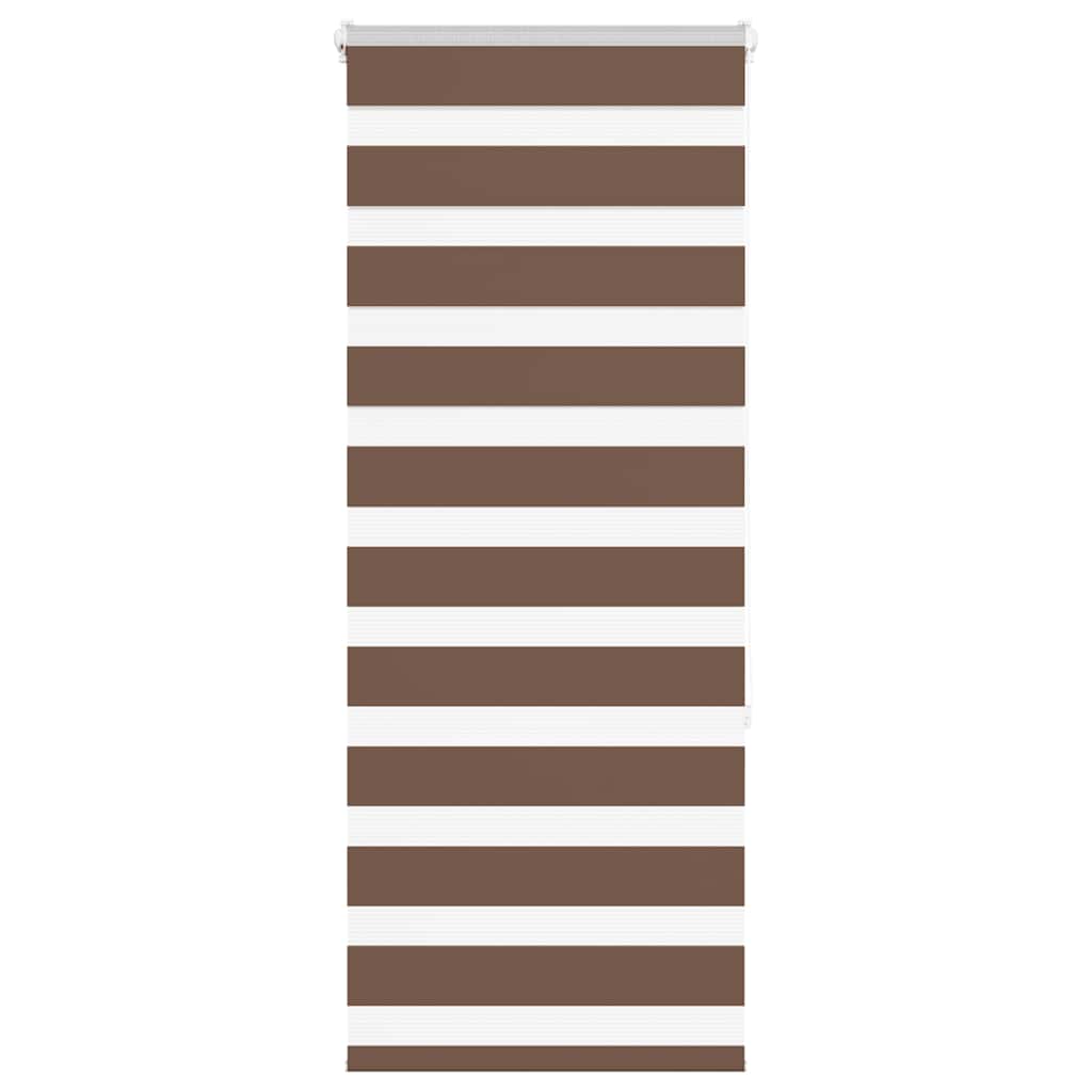 Vidaxx store enrouleur zèbre 55x150 cm largeur de tissu 50,9 cm polyester marron