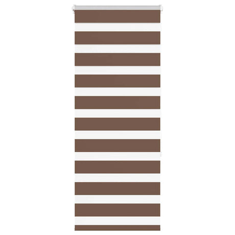 Vidaxx store enrouleur zèbre 55x150 cm largeur de tissu 50,9 cm polyester marron