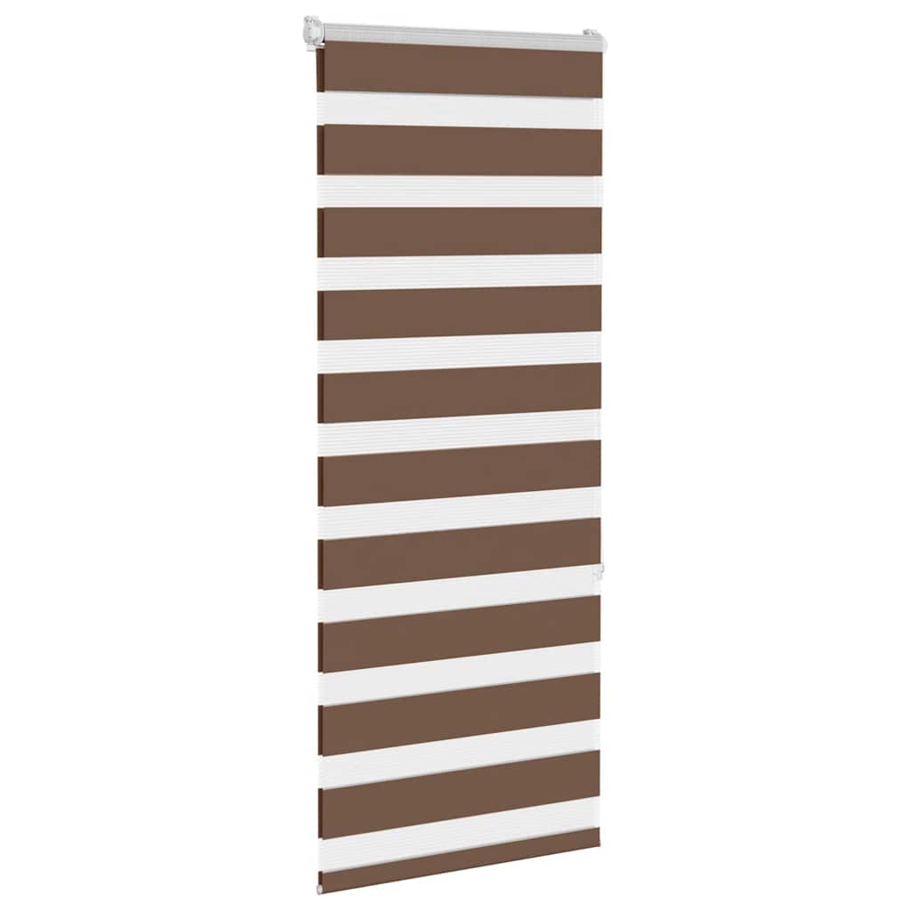 Vidaxx store enrouleur zèbre 55x150 cm largeur de tissu 50,9 cm polyester marron